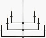 Calira Iron Chandelier, Lacquered Black