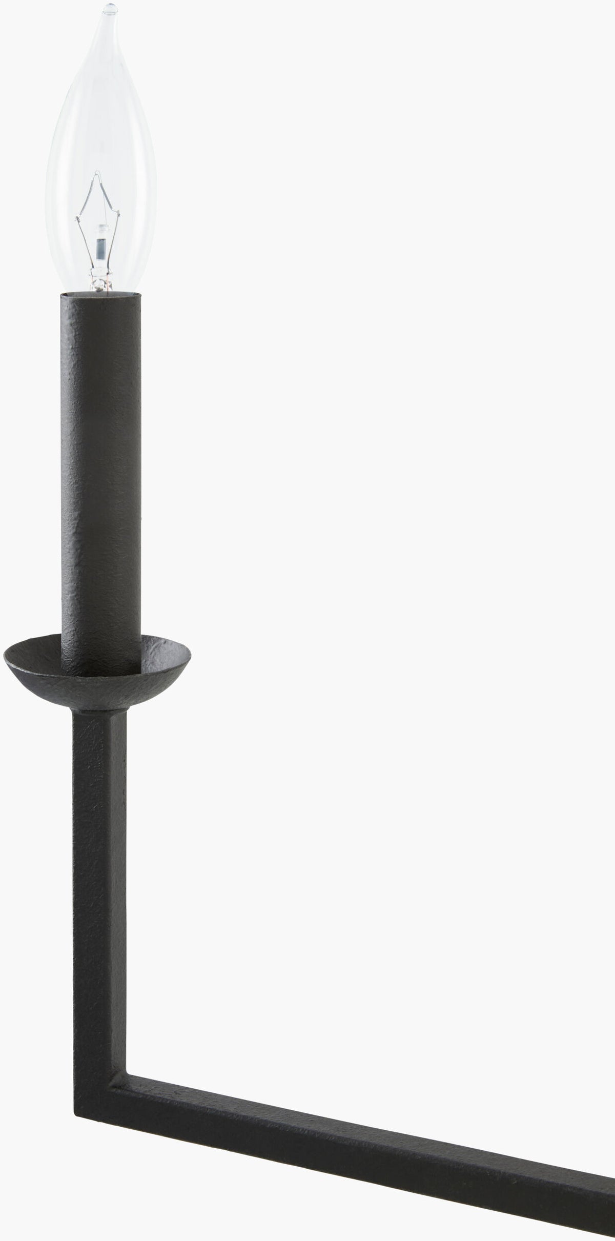 Calira Iron Chandelier, Lacquered Black