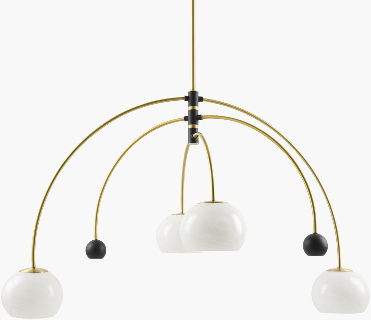 Calyra Iron Chandelier, Metallic Metallic Brass