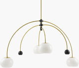 Calyra Iron Chandelier, Metallic Metallic Brass