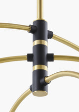 Calyra Iron Chandelier, Metallic Metallic Brass