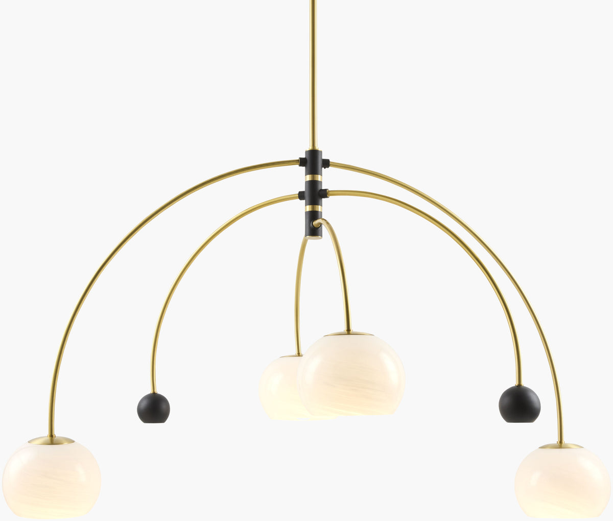 Calyra Iron Chandelier, Metallic Metallic Brass