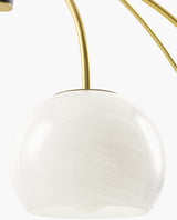 Calyra Iron Chandelier, Metallic Metallic Brass