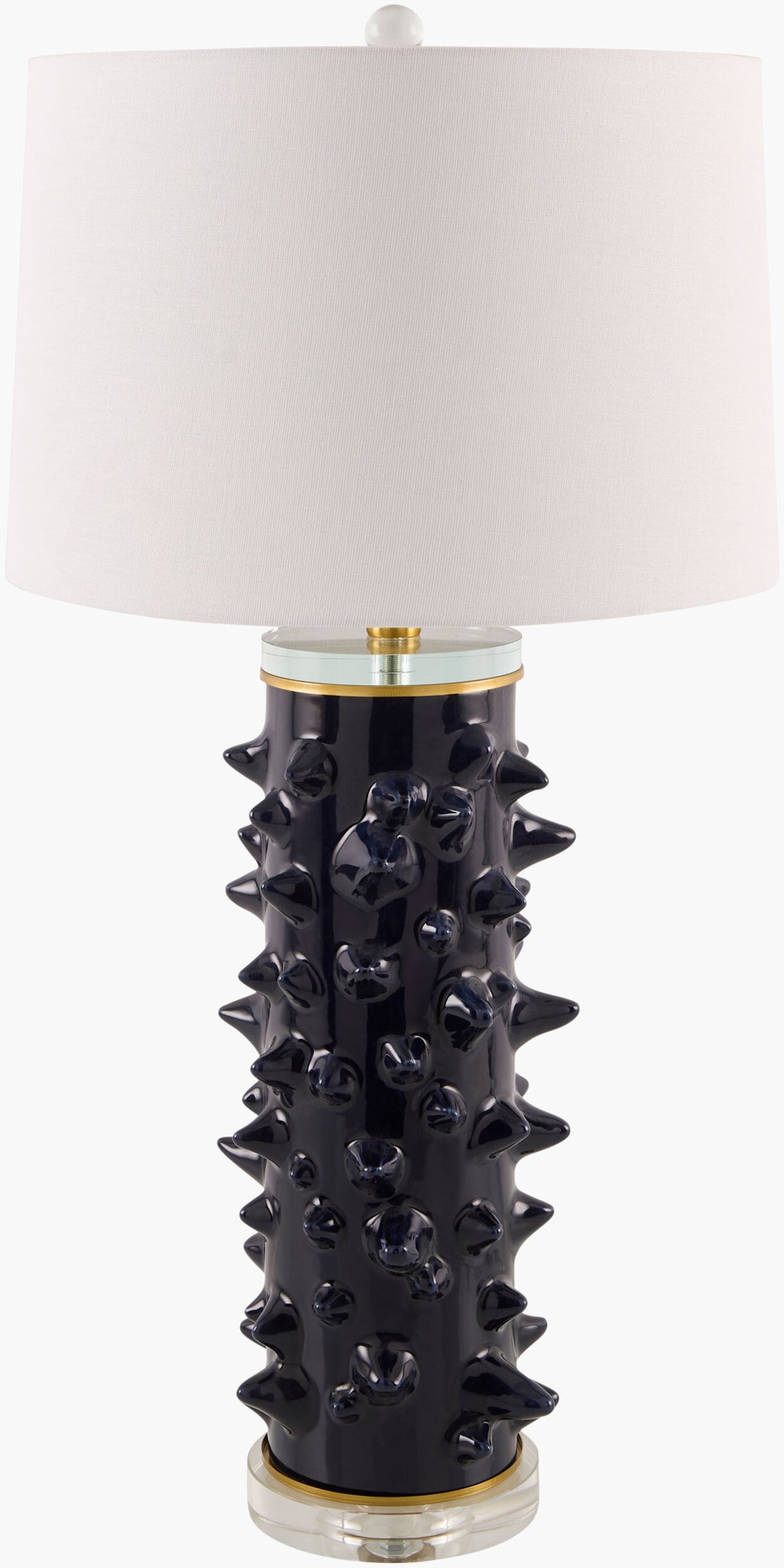 Canary 31" Ceramic Table Lamp, Painted Black