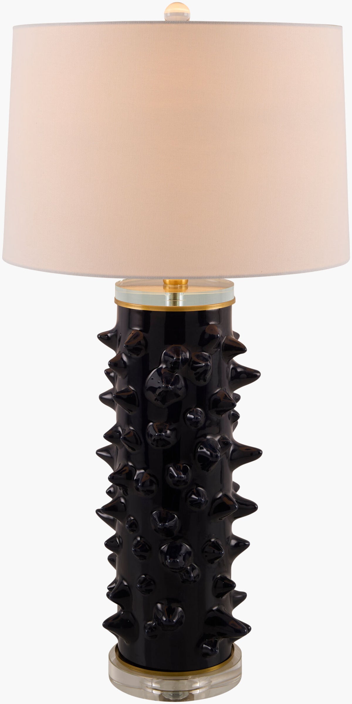 Canary 31" Ceramic Table Lamp, Painted Black