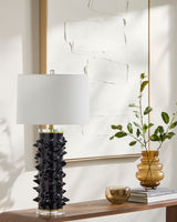 Canary 31" Ceramic Table Lamp, Painted Black