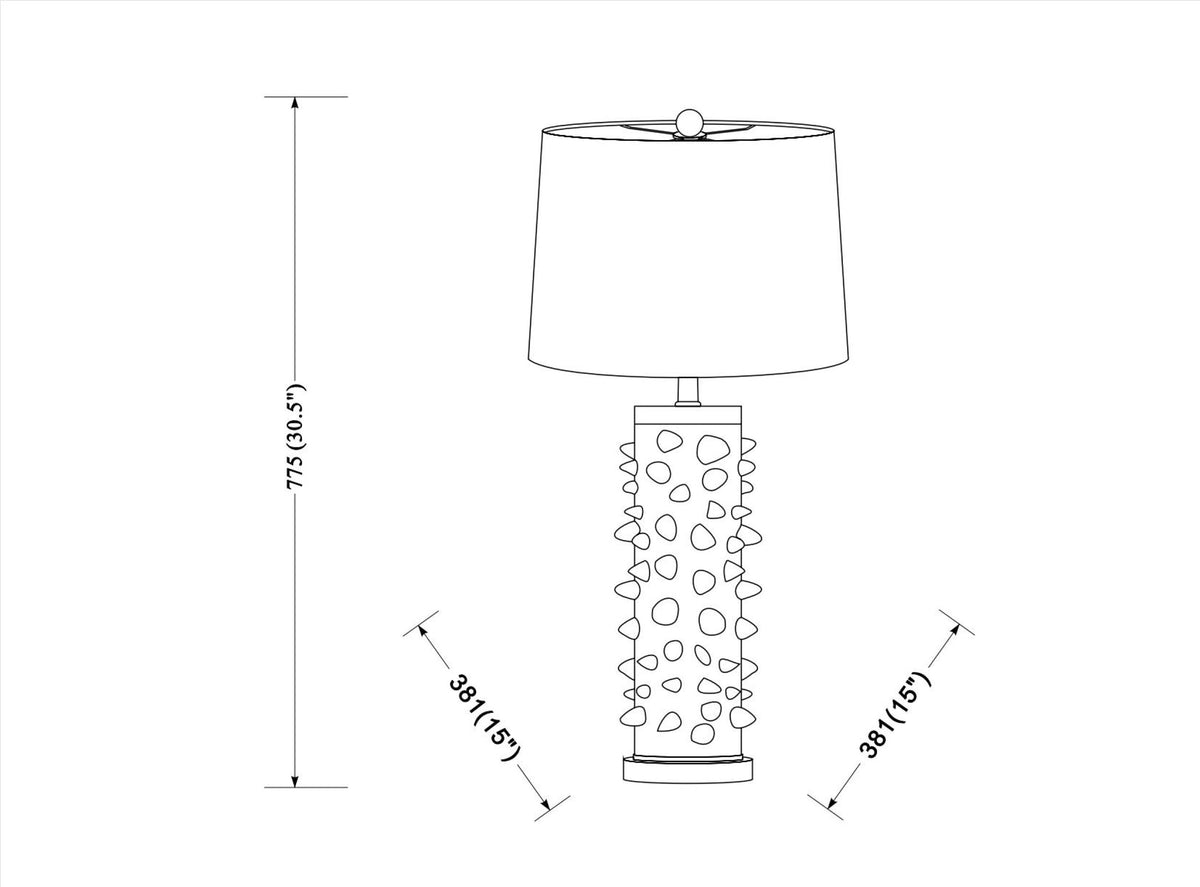 Canary 31" Ceramic Table Lamp, Painted Black