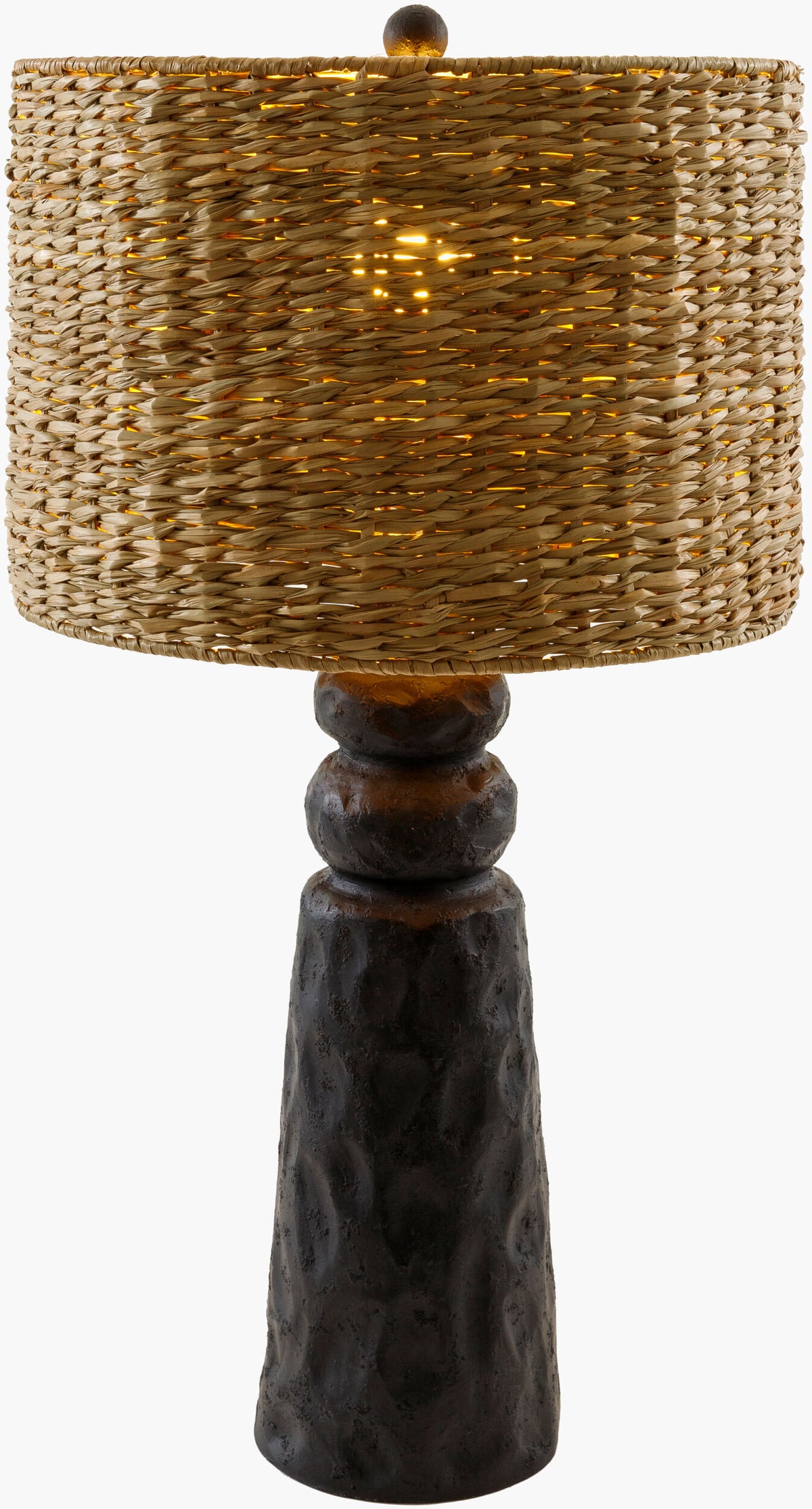 Conway 29" Resin Table Lamp, Painted Black