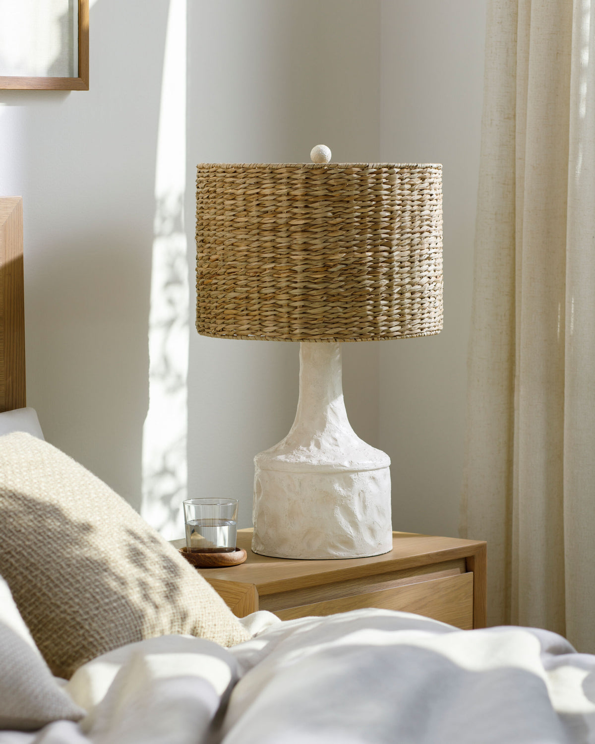 Conway 25" Resin Table Lamp, Painted White