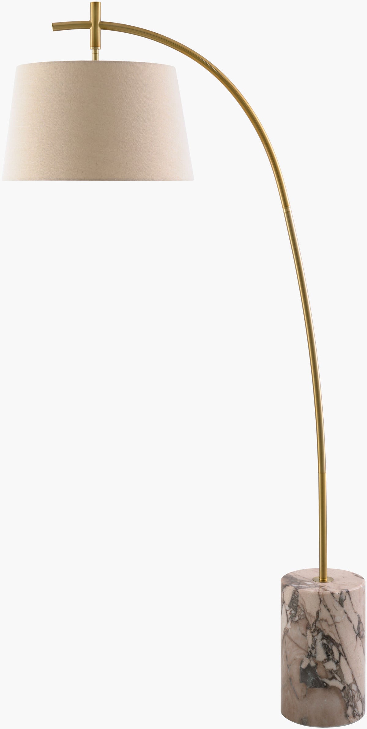 Cadenza 65" Iron Floor Lamp, Plated Metallic Gold