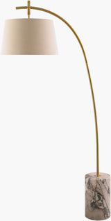 Cadenza 65" Iron Floor Lamp, Plated Metallic Gold