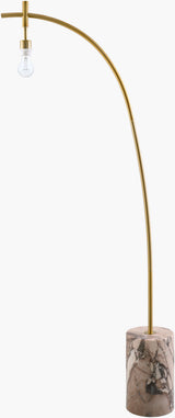 Cadenza 65" Iron Floor Lamp, Plated Metallic Gold