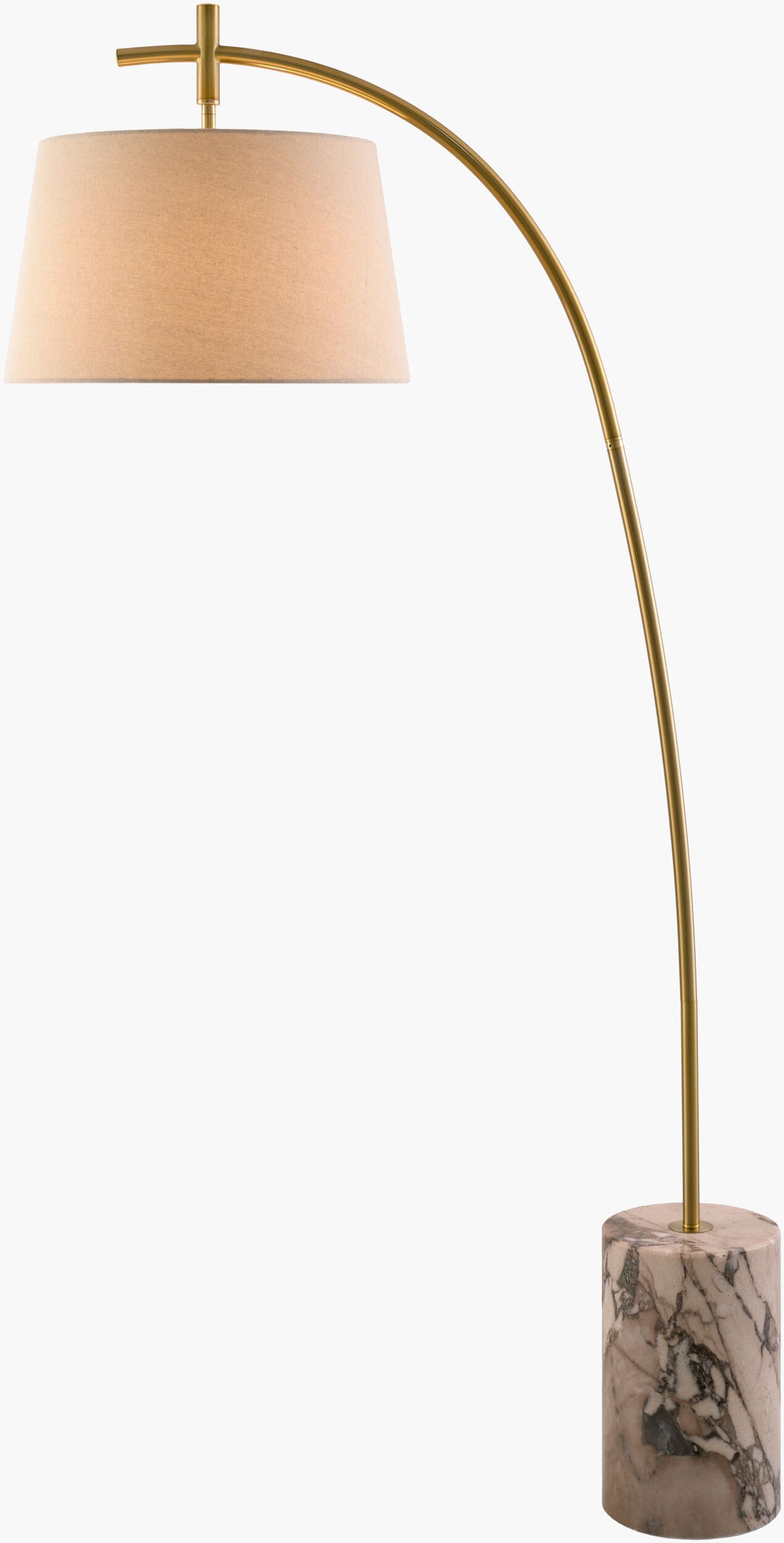 Cadenza 65" Iron Floor Lamp, Plated Metallic Gold