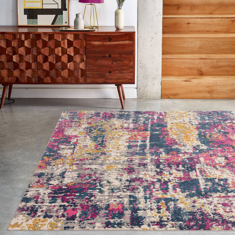 A low, even pile — Abstract Polypropylene Living Room Rug — Modern, Colt