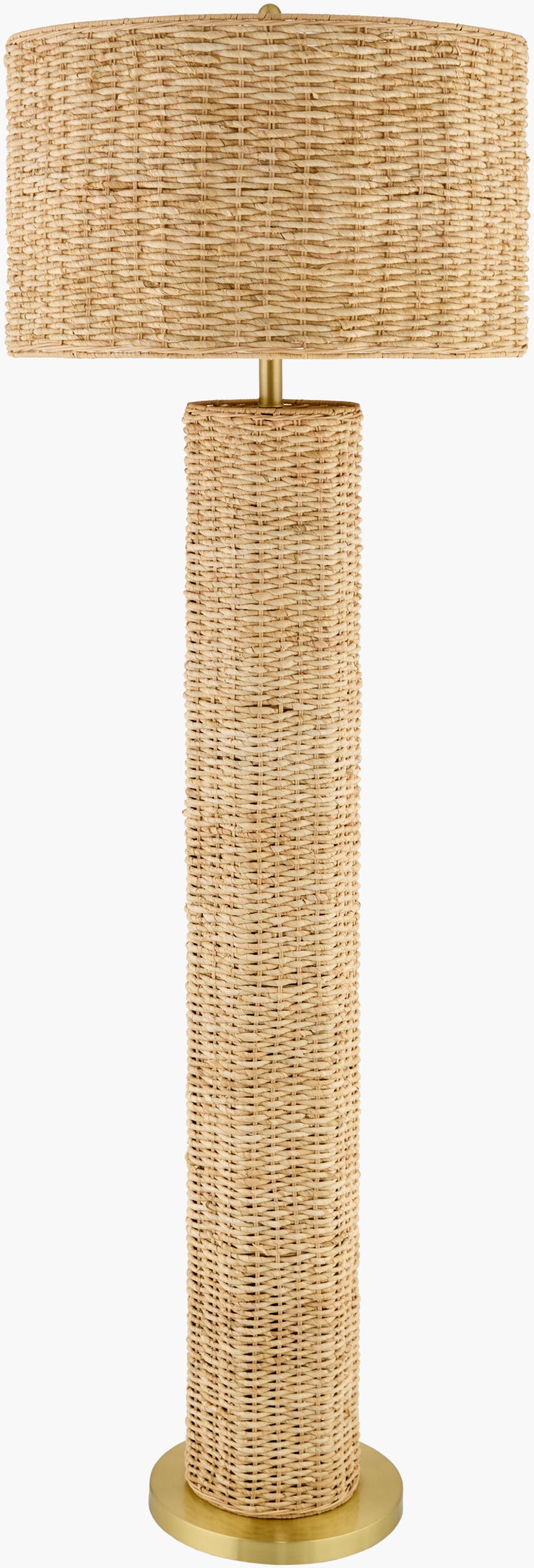 Cirebon 63" Rattan Floor Lamp, Natural Brown