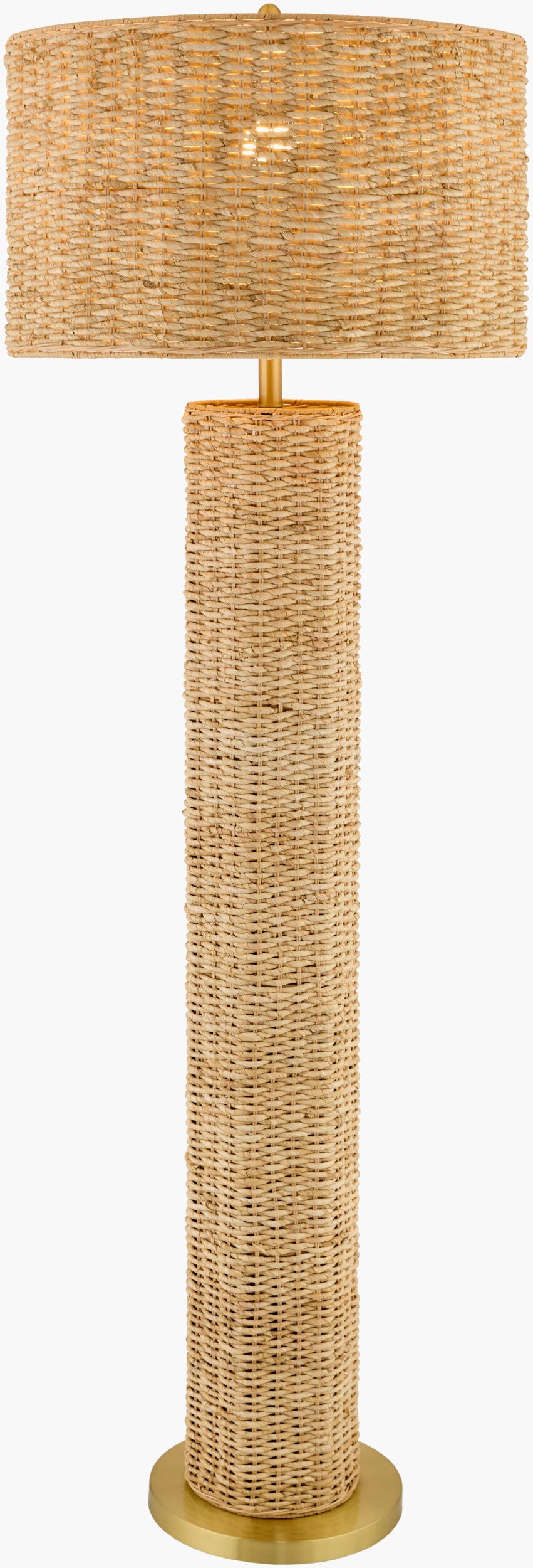Cirebon 63" Rattan Floor Lamp, Natural Brown