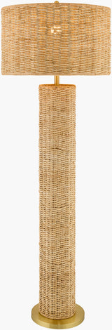 Cirebon 63" Rattan Floor Lamp, Natural Brown