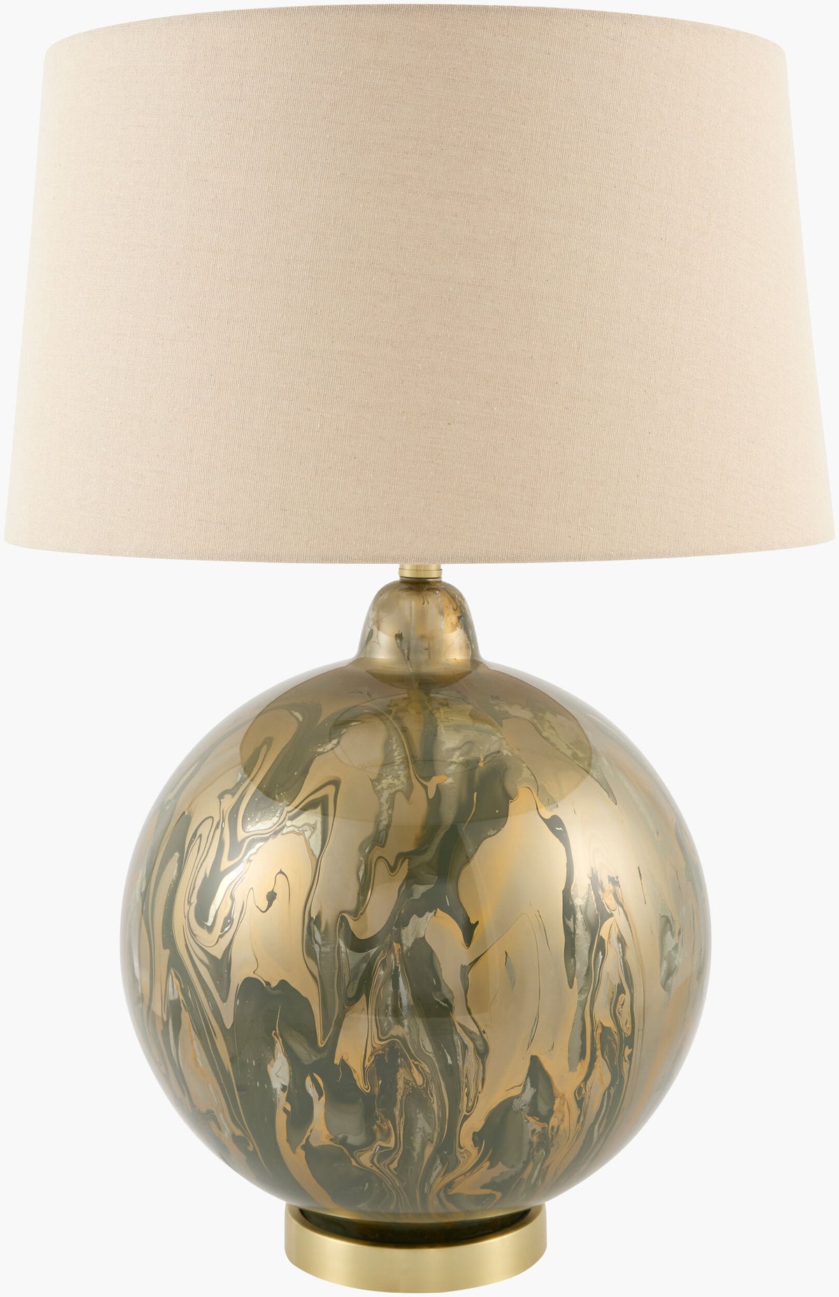 Cirello 31" Glass Table Lamp, Painted Metallic Gold