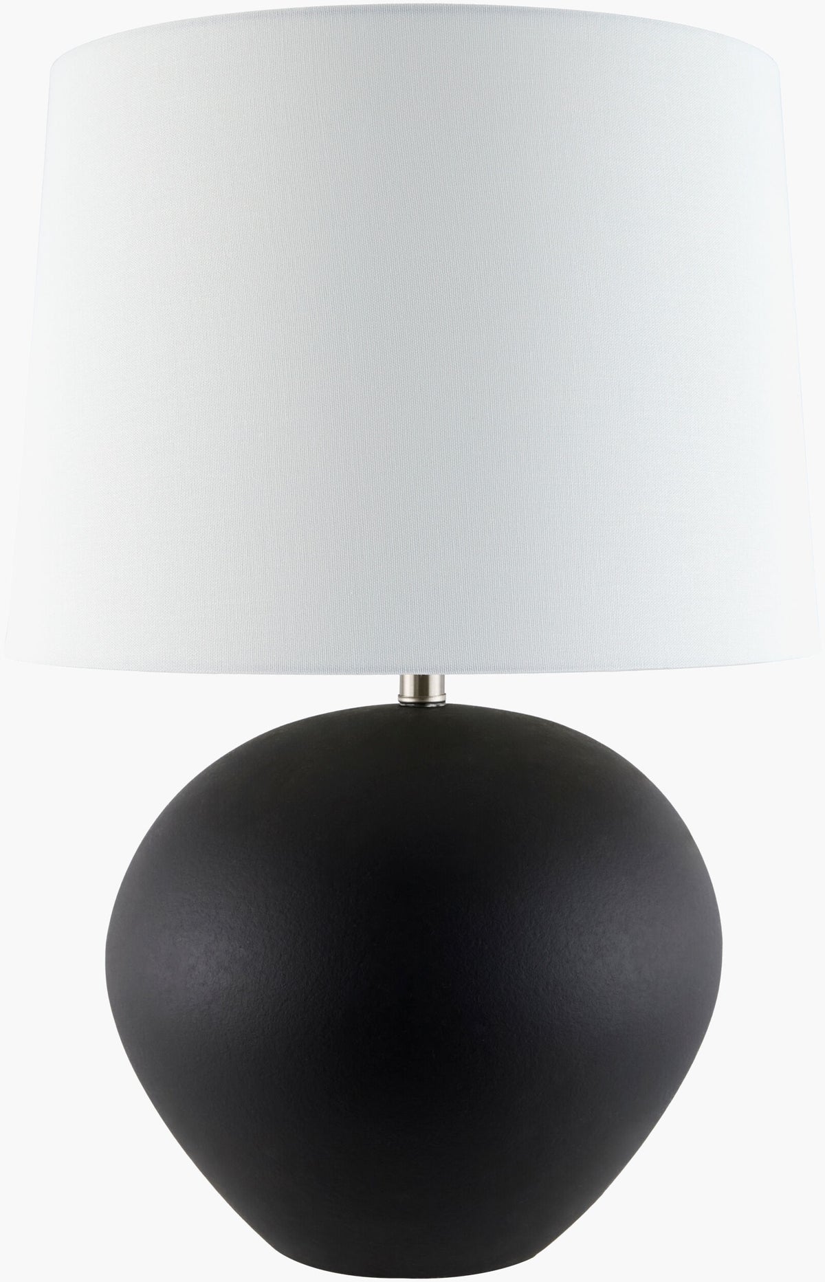 Chronos 26" Ceramic Table Lamp, Glazed Black
