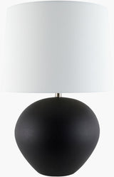 Chronos 26" Ceramic Table Lamp, Glazed Black