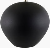 Chronos 26" Ceramic Table Lamp, Glazed Black