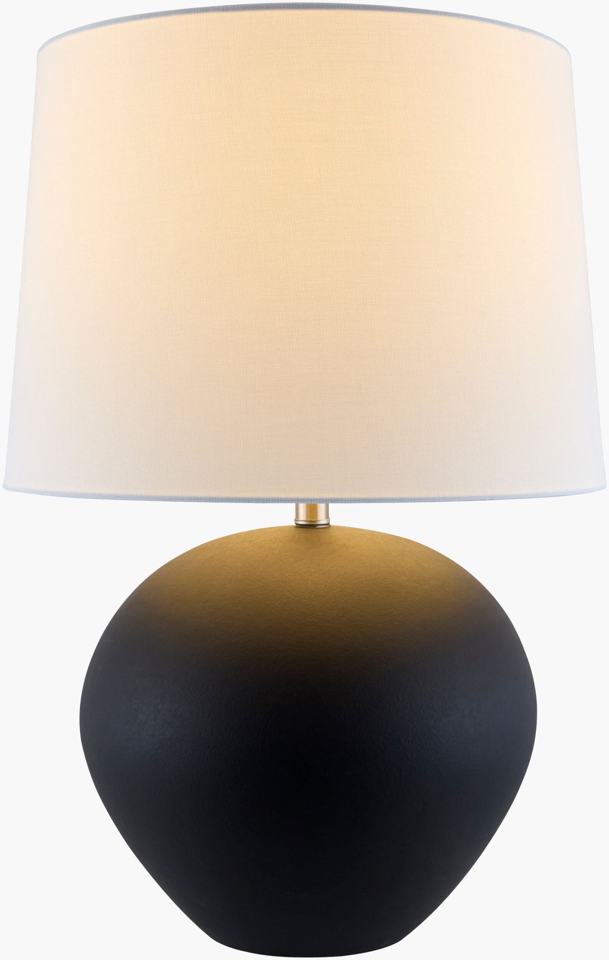 Chronos 26" Ceramic Table Lamp, Glazed Black