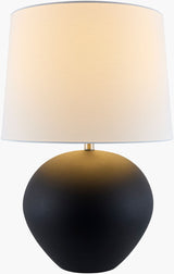 Chronos 26" Ceramic Table Lamp, Glazed Black