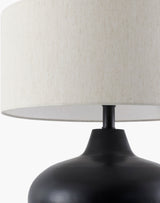 Carrizal 20" Iron Table Lamp, Powder Coated Black