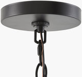 Cynara Iron Chandelier, Blackened Black, Brushed Gray