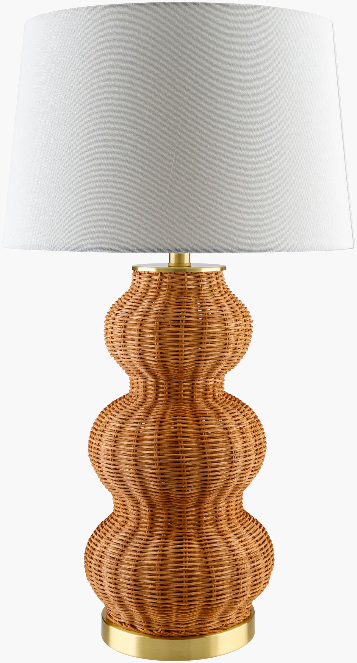 Cazorla 28" Rattan Table Lamp, Painted Tan