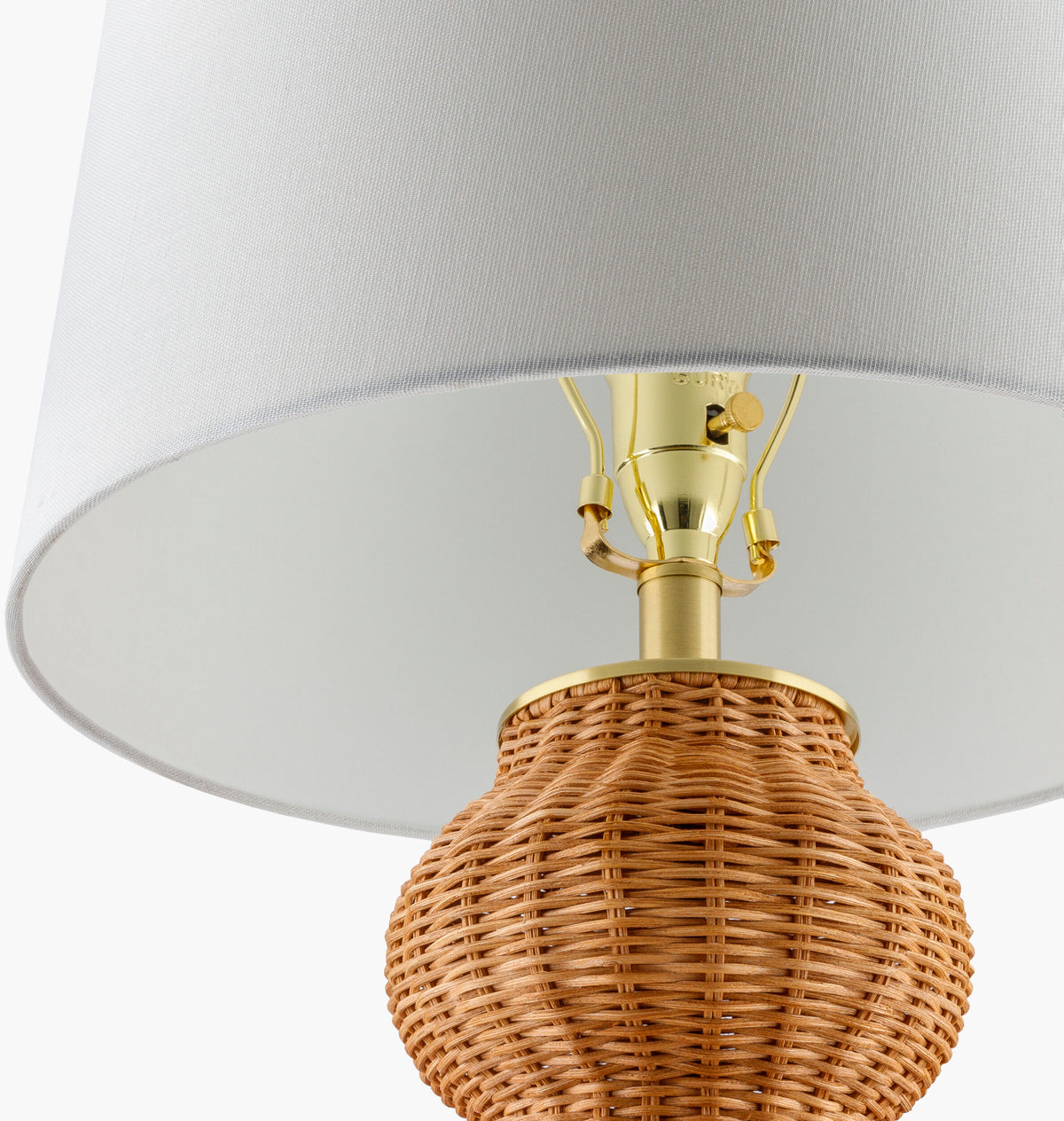 Cazorla 28" Rattan Table Lamp, Painted Tan