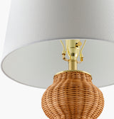 Cazorla 28" Rattan Table Lamp, Painted Tan