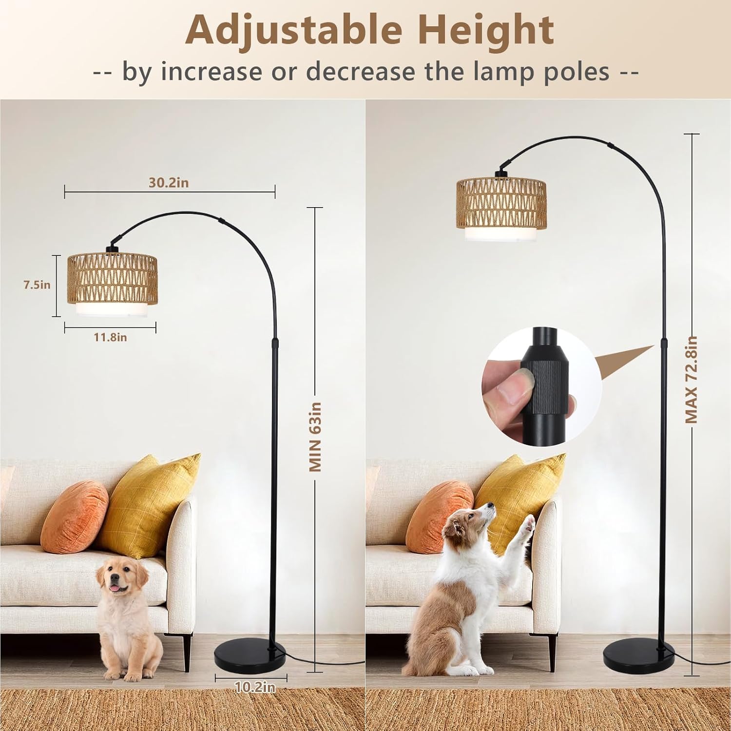 Arc Floor Lamp with Remote
