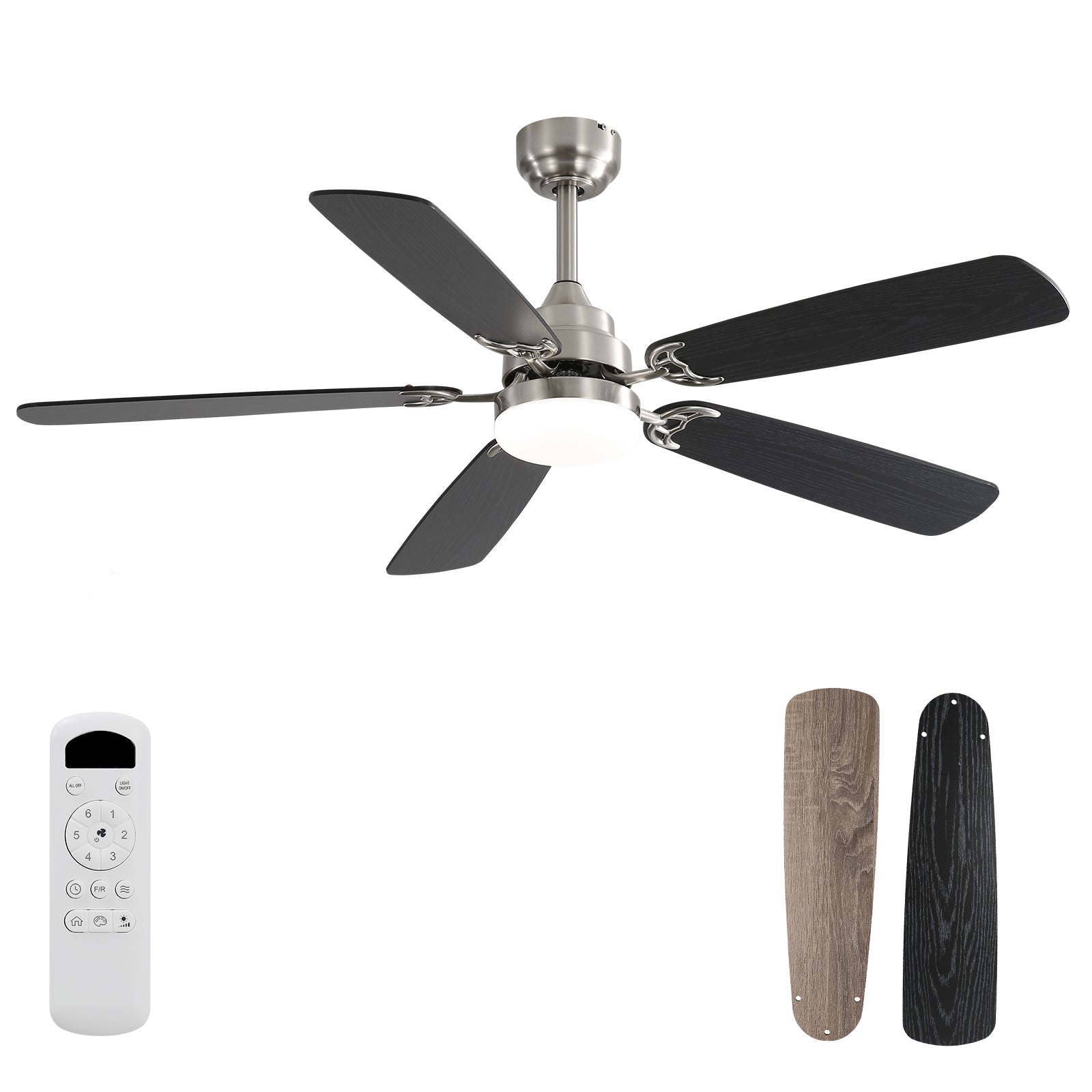 Modern 52 Inch Led Ceiling Fan With 110V 6 Speed Wind 5