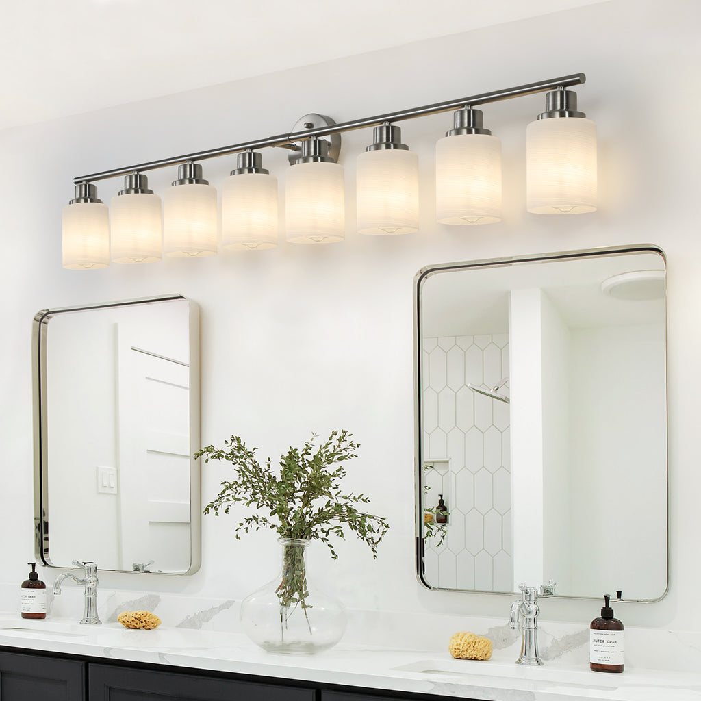52" Modern 8-Light Vanity Wall Sconce Light Fixture