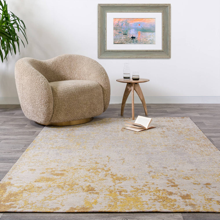 A flat, close weave — Abstract Polyester Living Room Rug — Indoor Outdoor, Flatweave, Dara