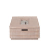 Outdoor 48.2" Rectangular MgO Fire Pit Natural Travertine