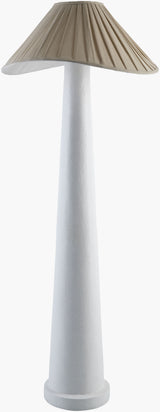 Docia 61" Polystyrene Floor Lamp, Hand Painted White