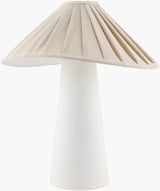 Docia 19" Ceramic Table Lamp, Hand Painted White