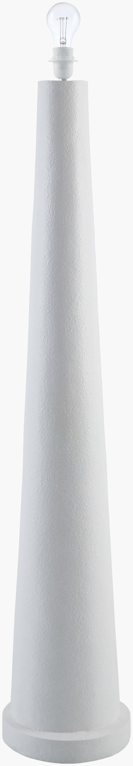 Docia 61" Polystyrene Floor Lamp, Hand Painted White