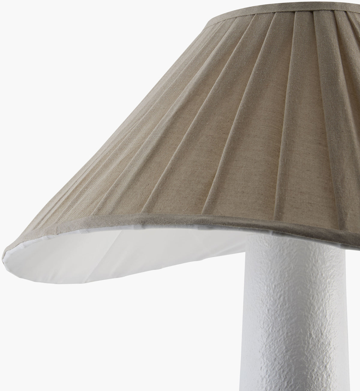 Docia 61" Polystyrene Floor Lamp, Hand Painted White