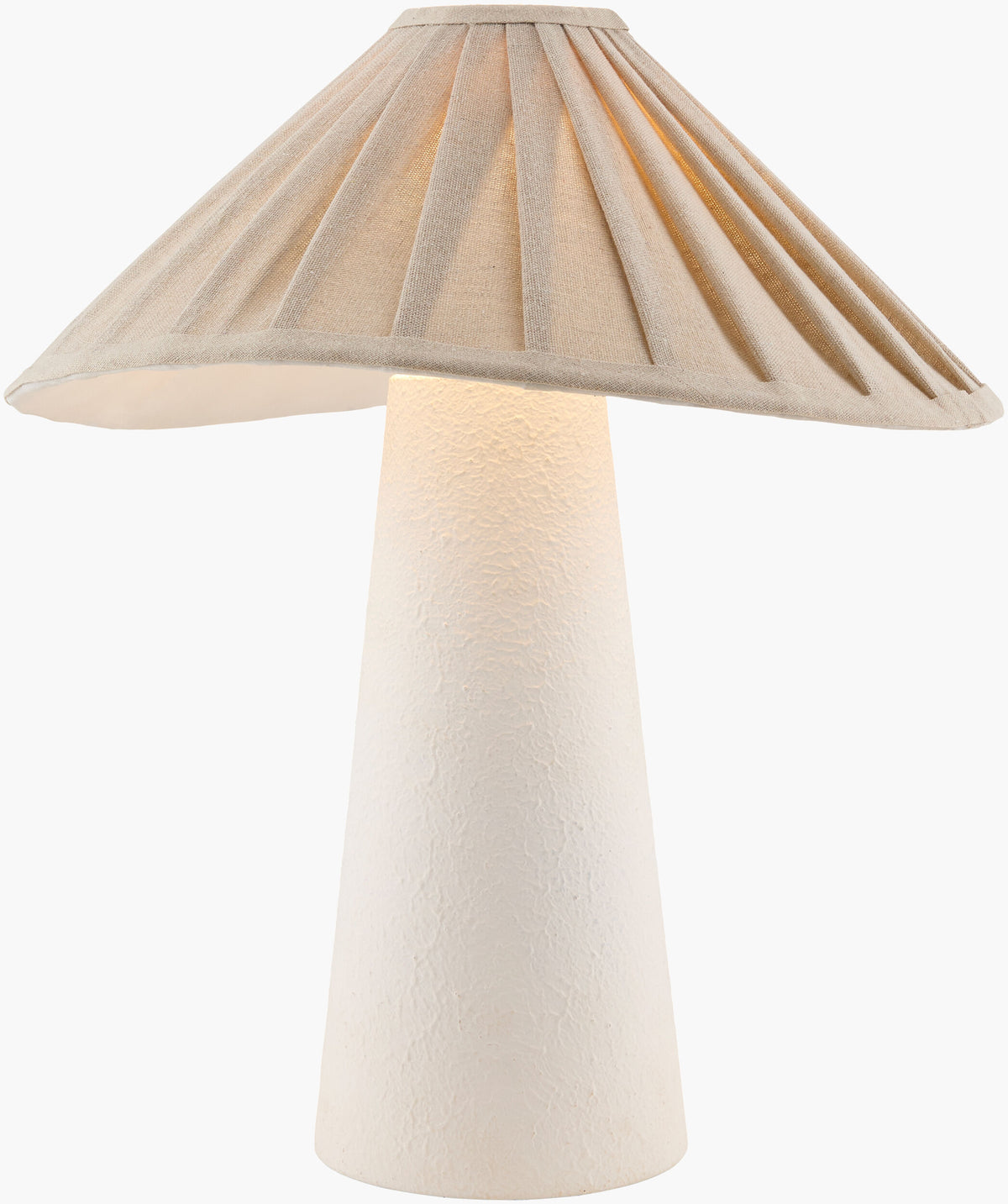 Docia 19" Ceramic Table Lamp, Hand Painted White