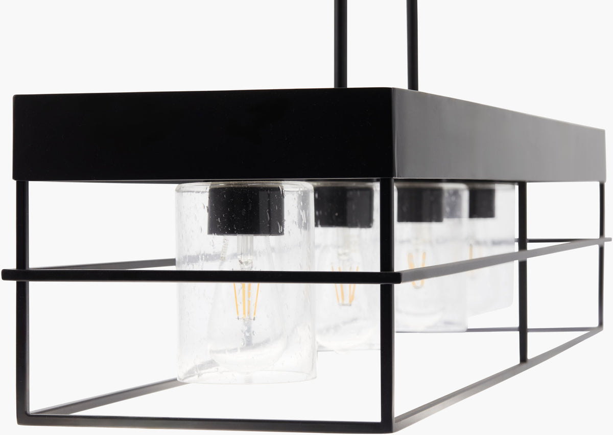 Didier Iron Chandelier, Painted Black