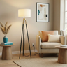 Sway Brassed Gold Floor Lamp with On/Off Switch Triple