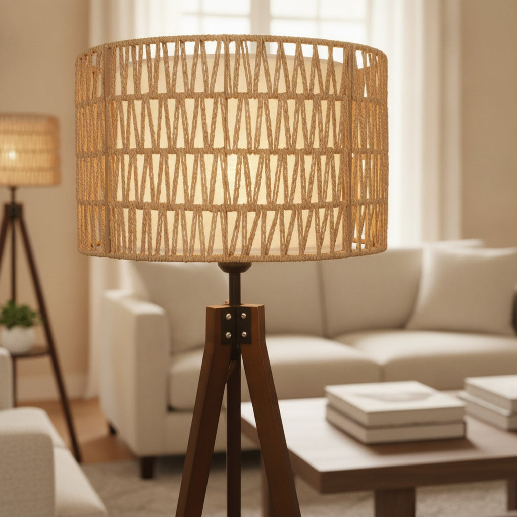 Boho Tripod Floor Lamp — detail — Maison Bruxelle