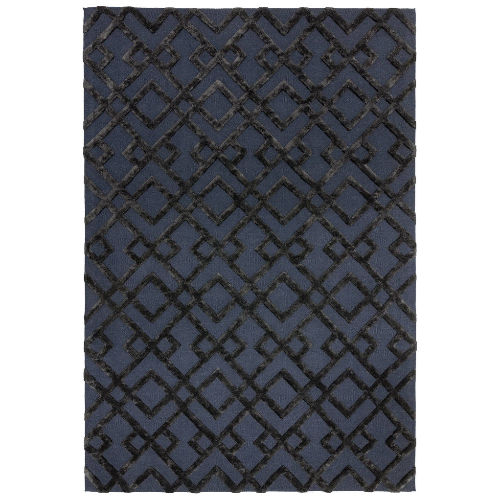 Dixon Rug - Black Trellis