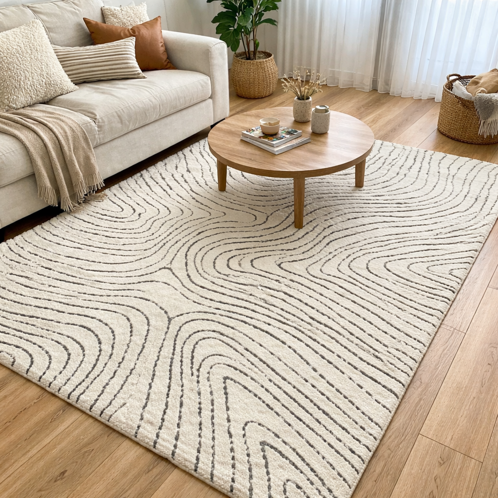 Decorative Rug With Contrasting Design