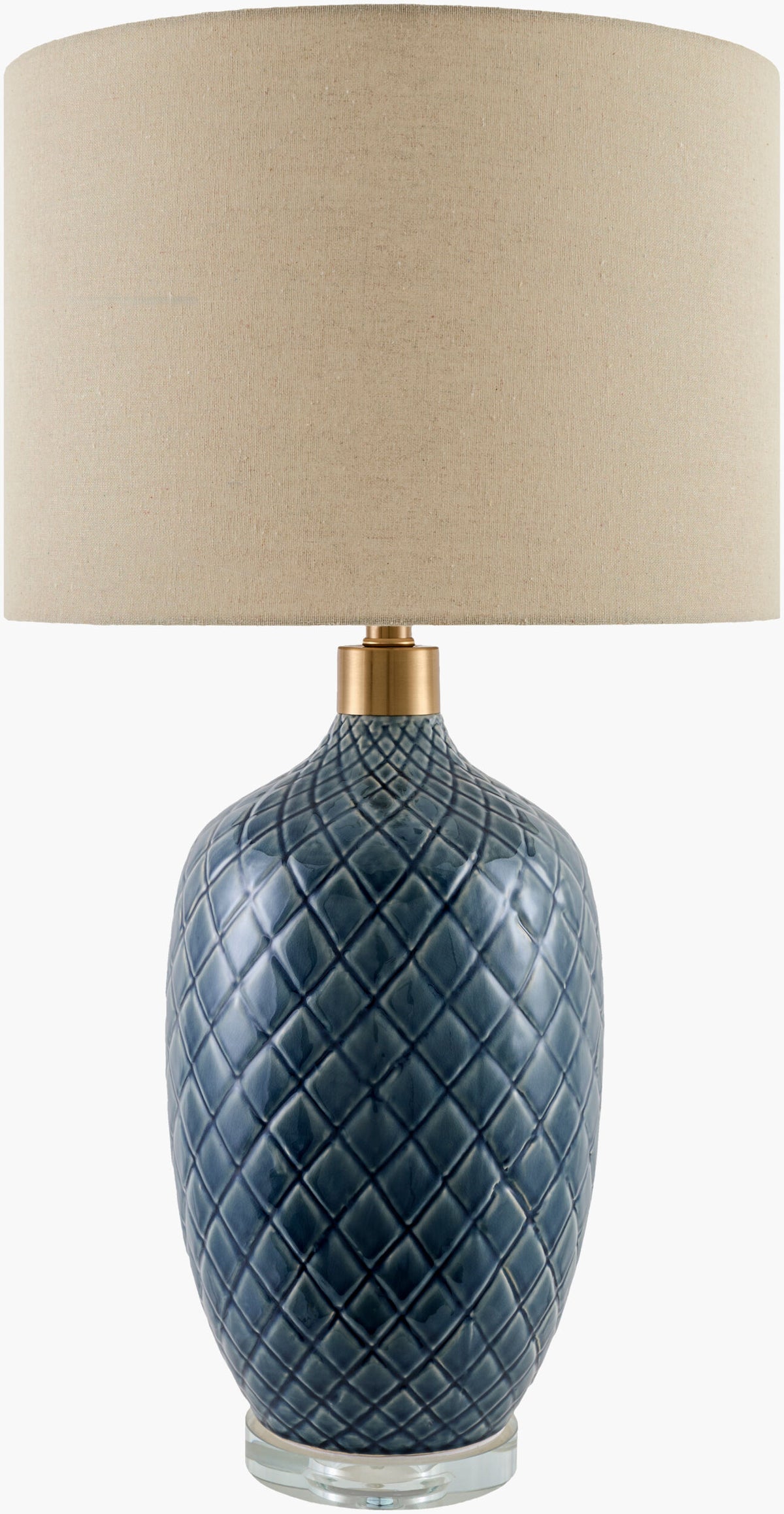 Delfora 31" Ceramic Table Lamp, Glazed Medium Gray