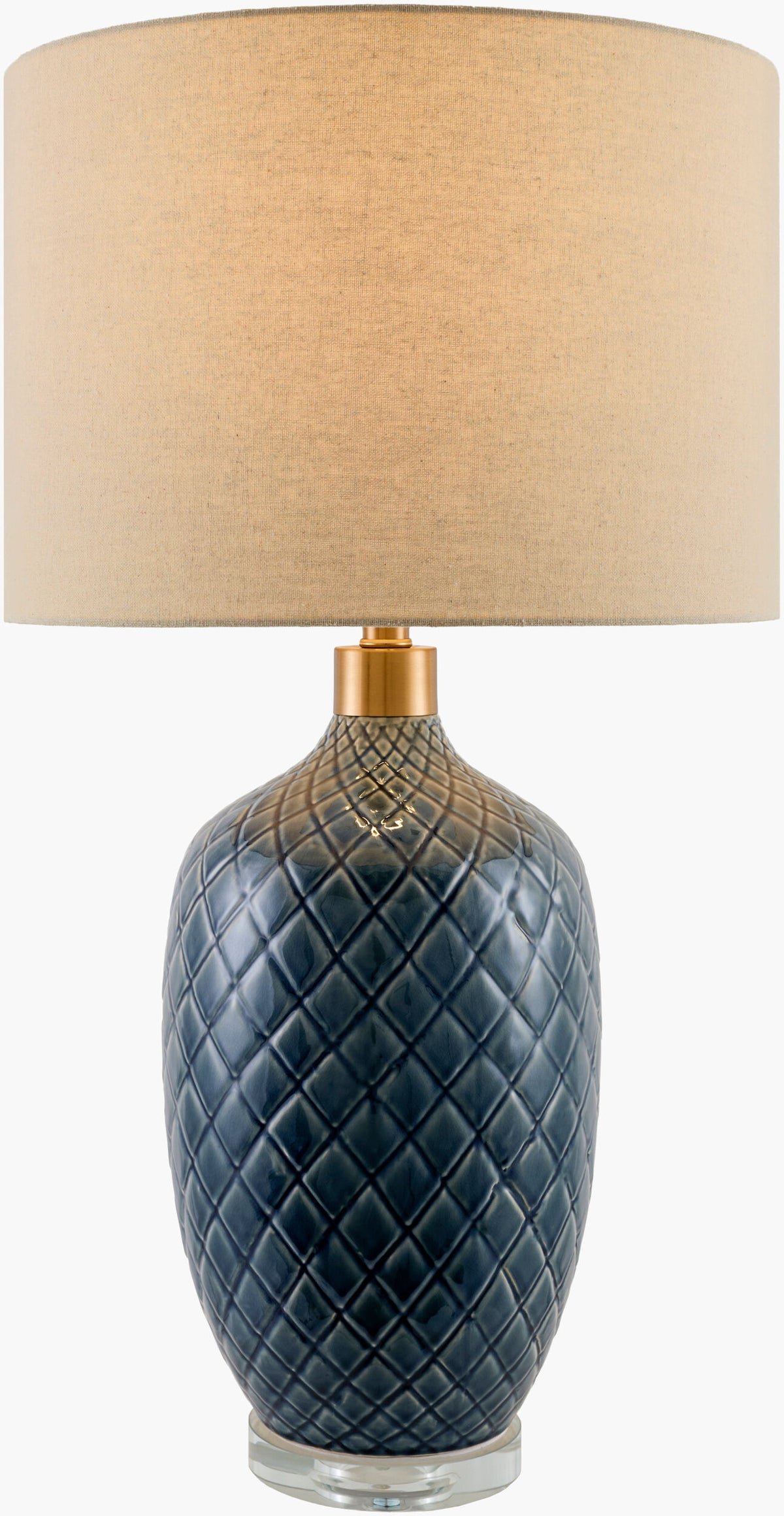 Delfora 31" Ceramic Table Lamp, Glazed Medium Gray