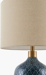 Delfora 31" Ceramic Table Lamp, Glazed Medium Gray
